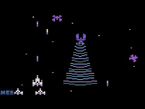 Galaga 2600 (aka Galagon) - Atari 2600 (VCS) 2019 game - Stella Gameplay - DVDfeverGames