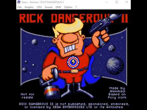 Rick Dangerous II Megadrive WIP