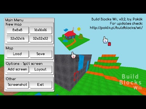 Build Blocks Wii (v 0.2) - 3D blocks sandbox game for Wii