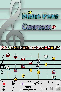 Nintendo DS Mario Paint Composer DS PDRoms Homebrew 4 You   20110402 Mario Paint Composer Ds 