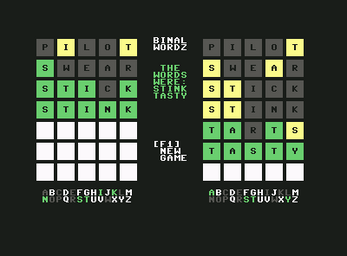 Binal Wordz v2023.02.05 (Commodore 64 – C64) (Game)