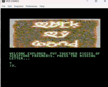 Mark My Word (Game) (Commodore 64 – C64) (Game)