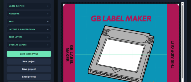 GB Label Maker For Generating Cartridge Stickers (misc)