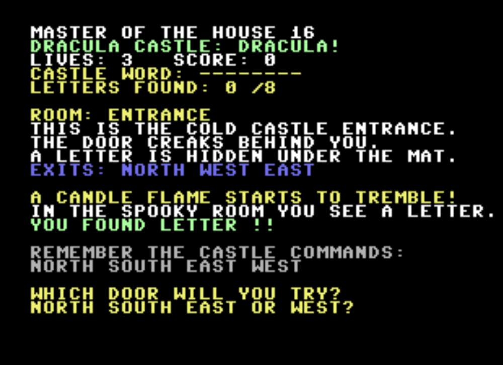 Master Of The House 16: Dracula (Commodore 64) – PDRoms