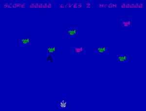 Mike Invaders (2026) for ZX Spectrum by Team Moritz