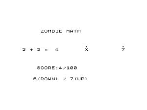 Zombie Math by Alex Boutin for Sinclair ZX81