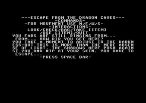 Escape From The Dragon Caves by Kimimi for Commodore 64