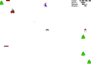 Skifree by rocketfry for MS-DOS