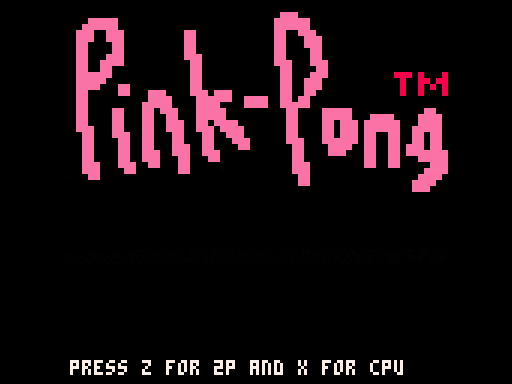 Pink Pong (PICO-8 Game)