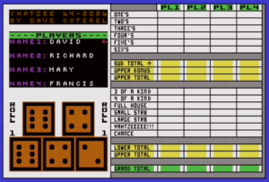 Yahtzee64 by dcoterel1964 for Commodore 64