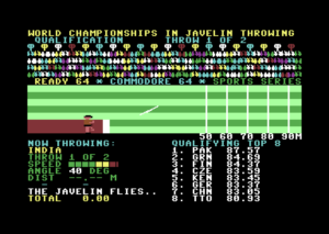 World Championships In Javelin Throwing by ready64 for Commodore 64