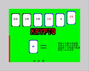Krypto Game by Micky Adler for ZX Spectrum