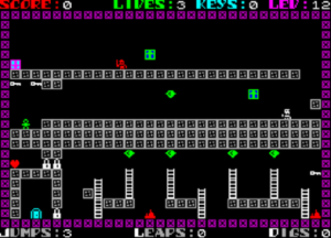 The Perils Of Stickman by Steve Tyson for ZX Spectrum