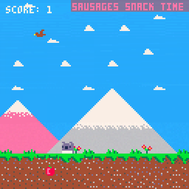 Sausages Snack Attack (PICO-8 Game)
